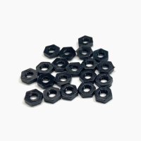 Nylon Hex Locknuts (M2 / Black / 20pcs) [09-254]