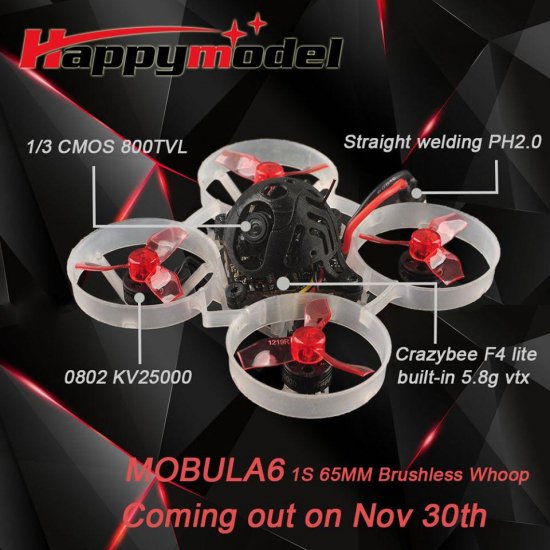 ヘリモンスター | Happymodel Mobula6 1S 65mm brushless whoop drone
