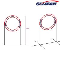 Gemfan 78x78cm single round fpv race gate with Feet []