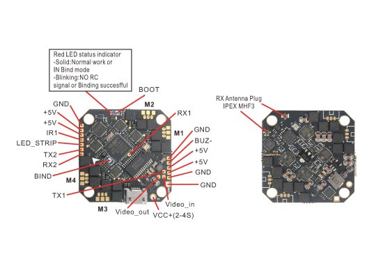 HAPPYMODEL CrazyF411 AIO F4 FC built-in 20/25A ESC OSD/Frsky