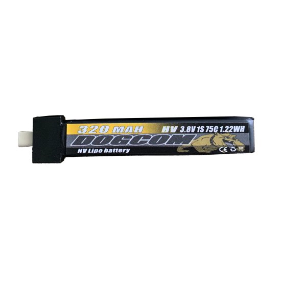 DOGCOM HV 320mAh 75C 1S 3.8V FPV リポバッテリー 1個/5個セット [