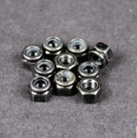Hex Locknuts M2 (Slip-Resistant / Black / 10pcs) [03-601]

