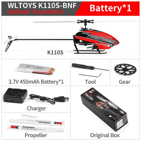 WLtoys XK K110S 6CH 3D 6G System Remote Control Toys Brushless 