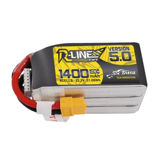 Tattu R-Line Version 5.0 1400mAh 22.2V 150C 6S1P Lipo Battery Pack
