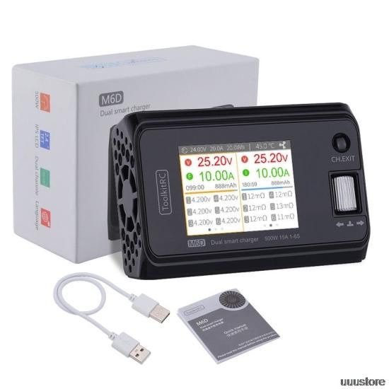 ToolkitRC M6D 500W 15A DC Dual Channel Charger