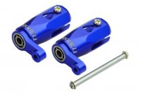 Main Blade Grip w/ Steel Shaft (BLUE/PURPLE) - T-REX 150 DFC [MH-TX15302]
