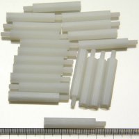 Nylon Pillar Hex Spacer (Single Flat Head / M3x30+6mm / 20pcs) [03-467]