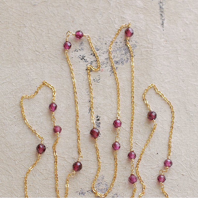 chain : Garnet（necklace）40・50・60 cm
