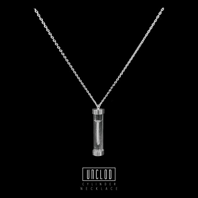 unclod - CYLINDER NECKLACE(CLEAR) シリンダーネックレス