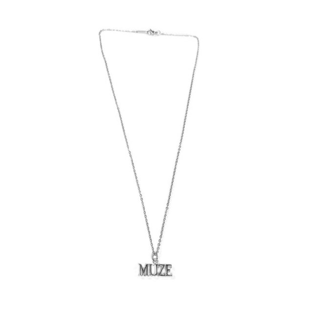 MUZE TURQUOISE LABEL - TINY LOGO necklace(SV925)