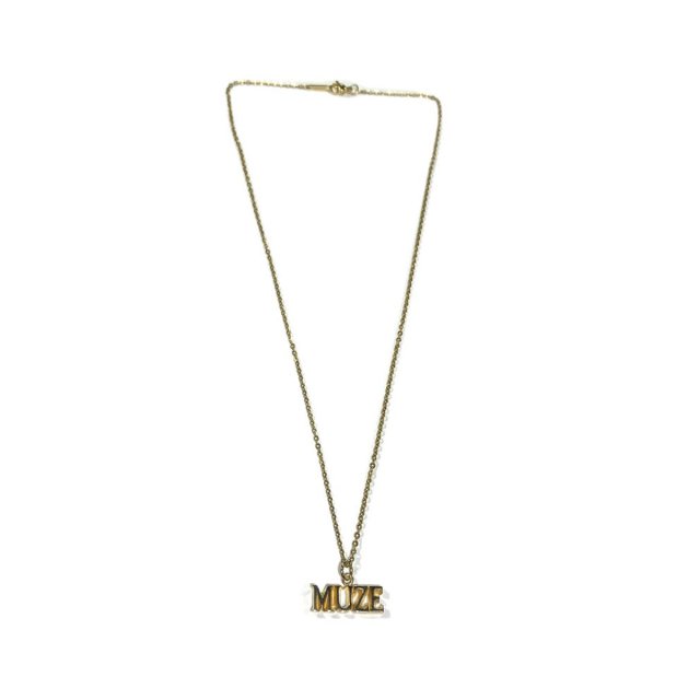 MUZE TURQUOISE LABEL-MUZE TINY LOGO necklace(SV925K18) (GOLD)