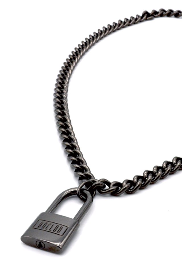 unclod - PADLOCK  NECKLACE(GUNMETALBLACK) アンクロッド パドロックネックレス