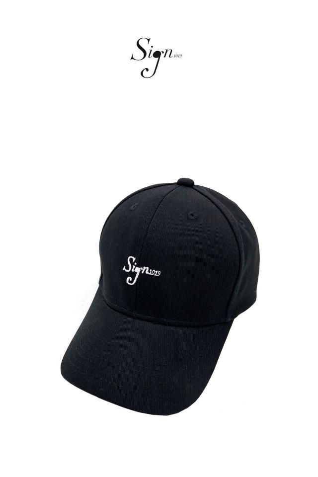 Sign1019 -  Sign1019 embroidery CAP(BLACK)
