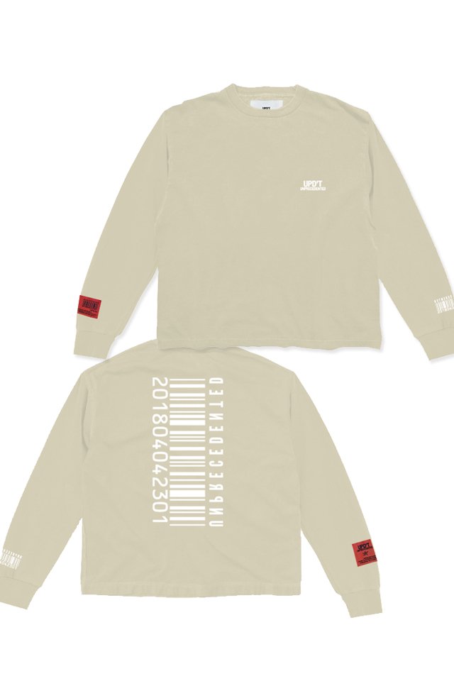 UPD'T - PIGMENT LOGO L/S Tシャツ(VANNILA)