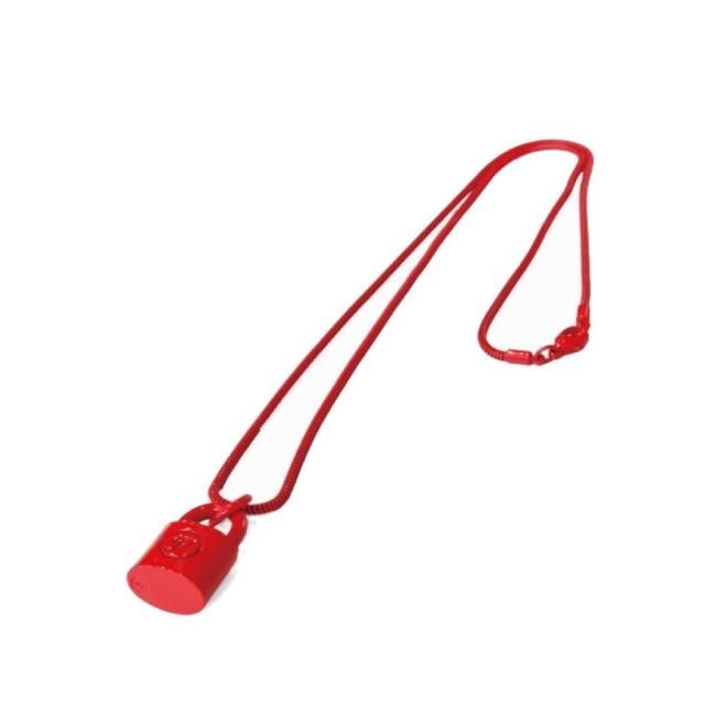 PRDX PARADOX TOKYO - SNAKE CHAIN PADLOCK NECKLACE(RED)