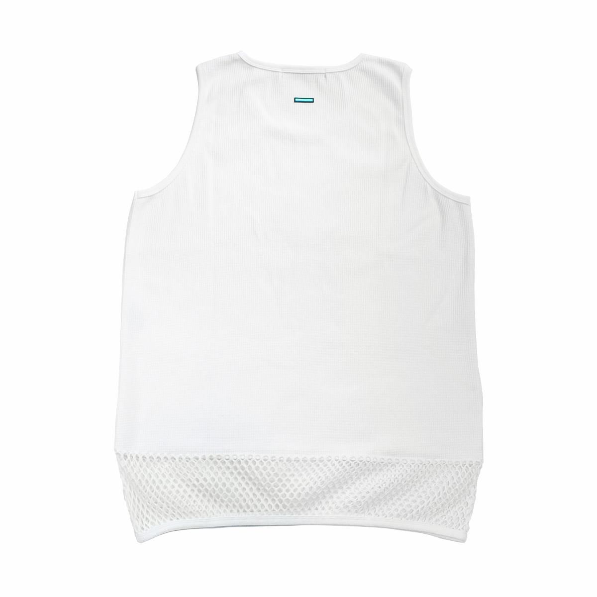 MUZE TURQUOISE LABEL - HEM MESH TANKTOP (WHITE) ミューズ 2022年春 銀座買取 MUZE ホワイト メッシュタンクトップ タンクトップ