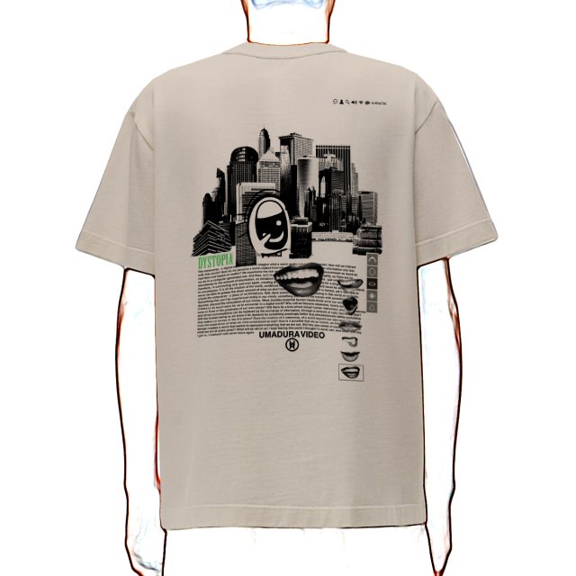 【予約商品5月下旬より順次お届け予定】H＞FRACTAL × UMADURAVIDEO -「METAVERSE」Tシャツ(BEIGE)