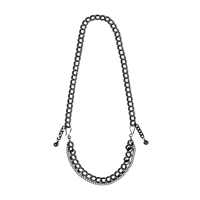 PRDX PARADOX TOKYO - MULTIWAY HOOK CHAIN NECKLACE (GUNMETAL BLACK) ネックレス ブラック