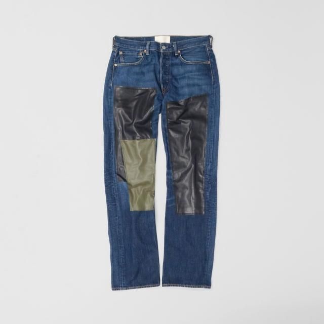 <img class='new_mark_img1' src='https://img.shop-pro.jp/img/new/icons16.gif' style='border:none;display:inline;margin:0px;padding:0px;width:auto;' />40%OFFkenichi. - LEATHER PATCH REMAKE DENIM 22-23ǯߥ쥯 쥶 ѥå ᥤ ǥ˥ ǥ