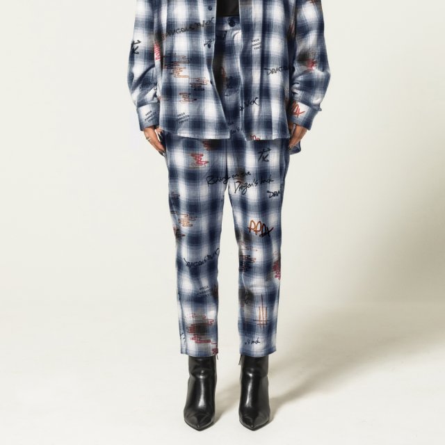 PRDX PARADOX TOKYO - ICONS OMBRE CHECK PANTS ( BLUE )オンブレチェックパンツ セットアップ