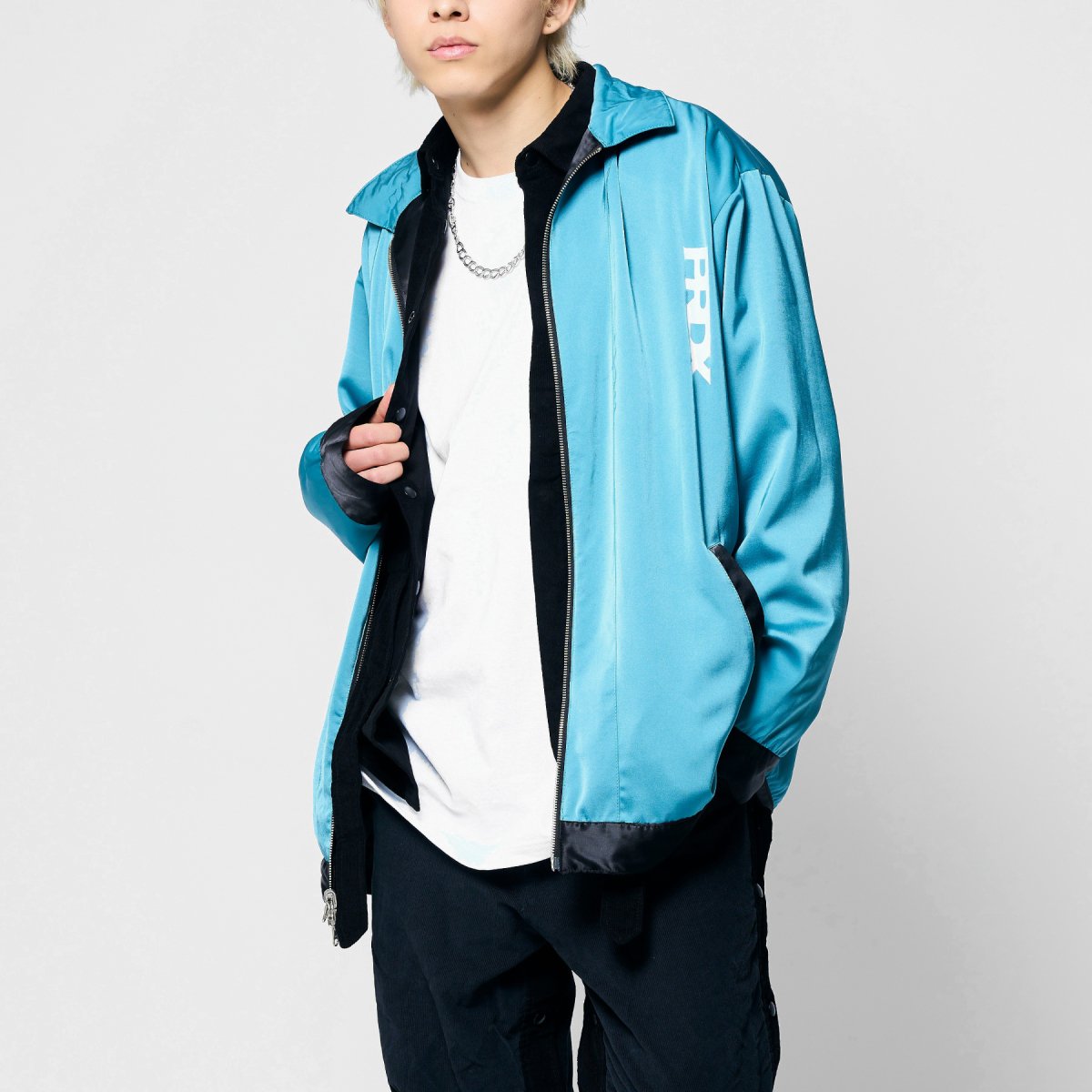 PRDX PARADOX TOKYO - REVERSIBLE SATIN JACKET ( BLACK/BLUE