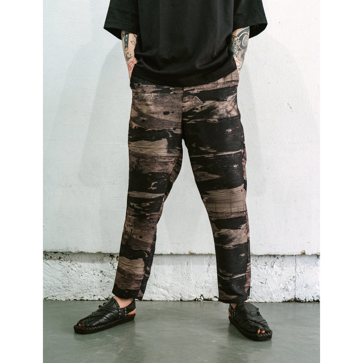 PRDX PARADOX TOKYO - GRAPHIC LONG PANTS ( SUIBOKU ) パラドックス グラフィックパンツ  総柄セットアップ