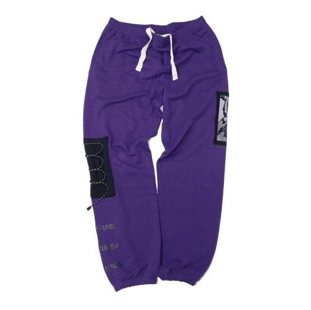PRDX PARADOX TOKYO - DRAWING PATCH SWEAT PANTS ( PURPLE ) ץȥåȥѥ