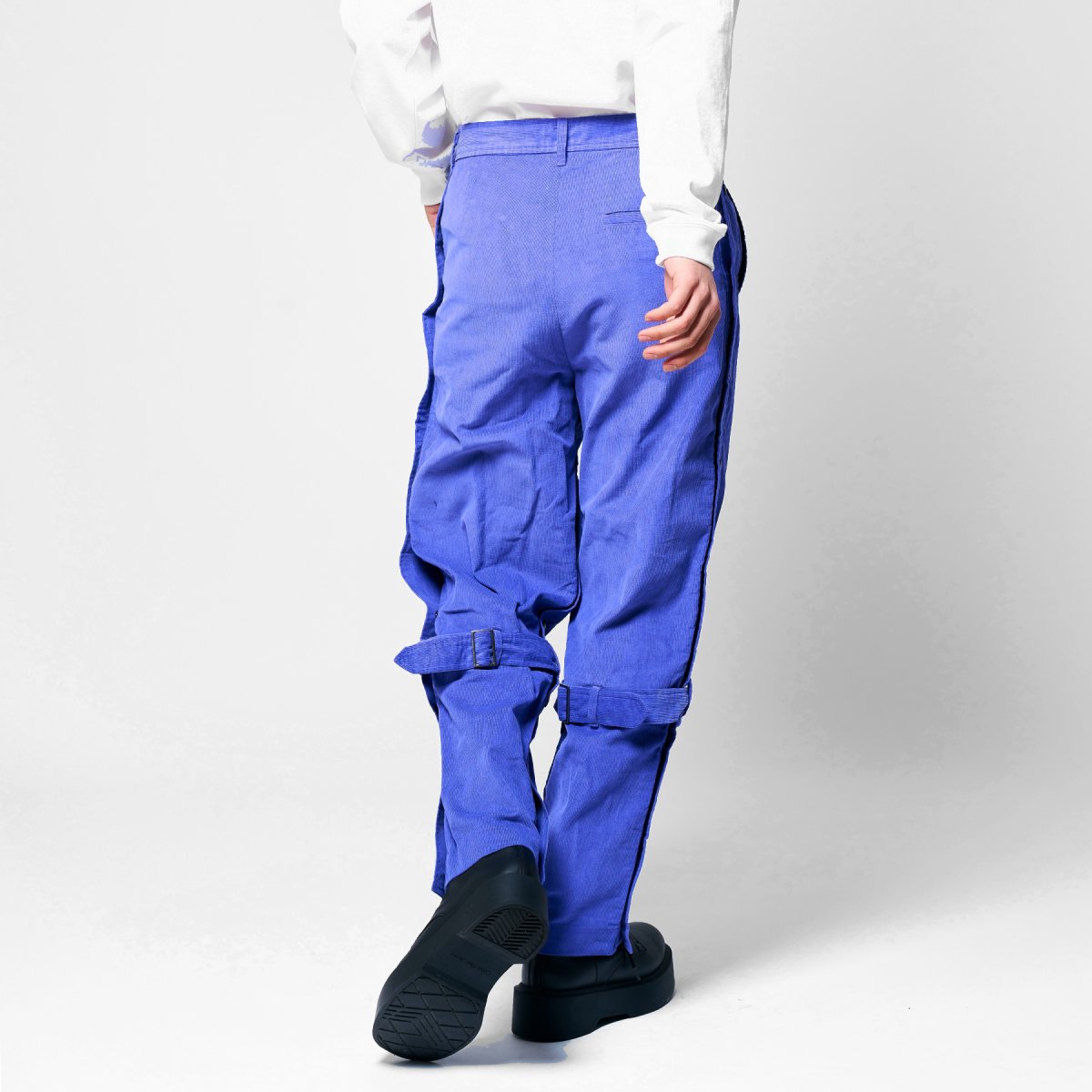 PRDX PARADOX TOKYO - BONTAGE SLIT BELT PANTS ( BLACK ) パラドックス コーデュロイボンテージパンツ