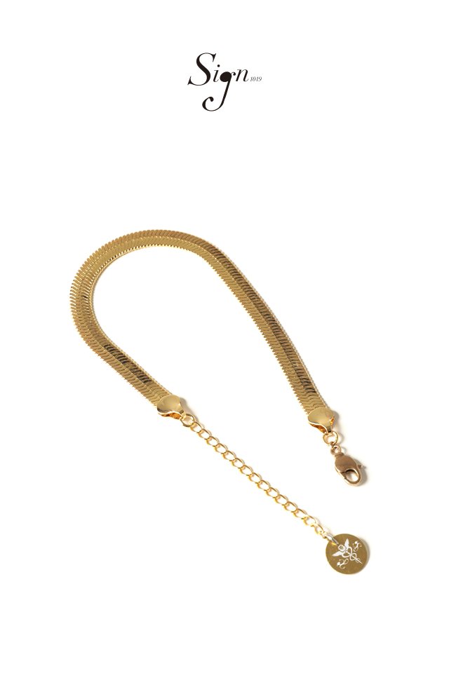 【5月下旬-6月上旬お届け予定】Sign1019 - Sign1019 
Χρόνος snake chain bracelet&anklet(GOLD)