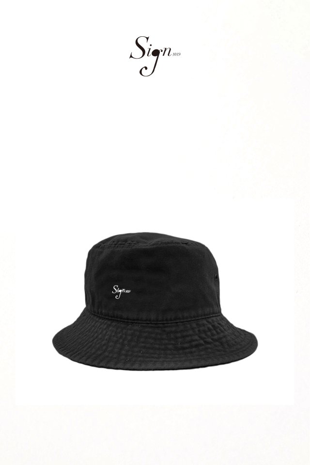 【5月下旬-6月上旬お届け予定】Sign1019 - Sign1019 embroidery BUCKET HAT(BLACK)