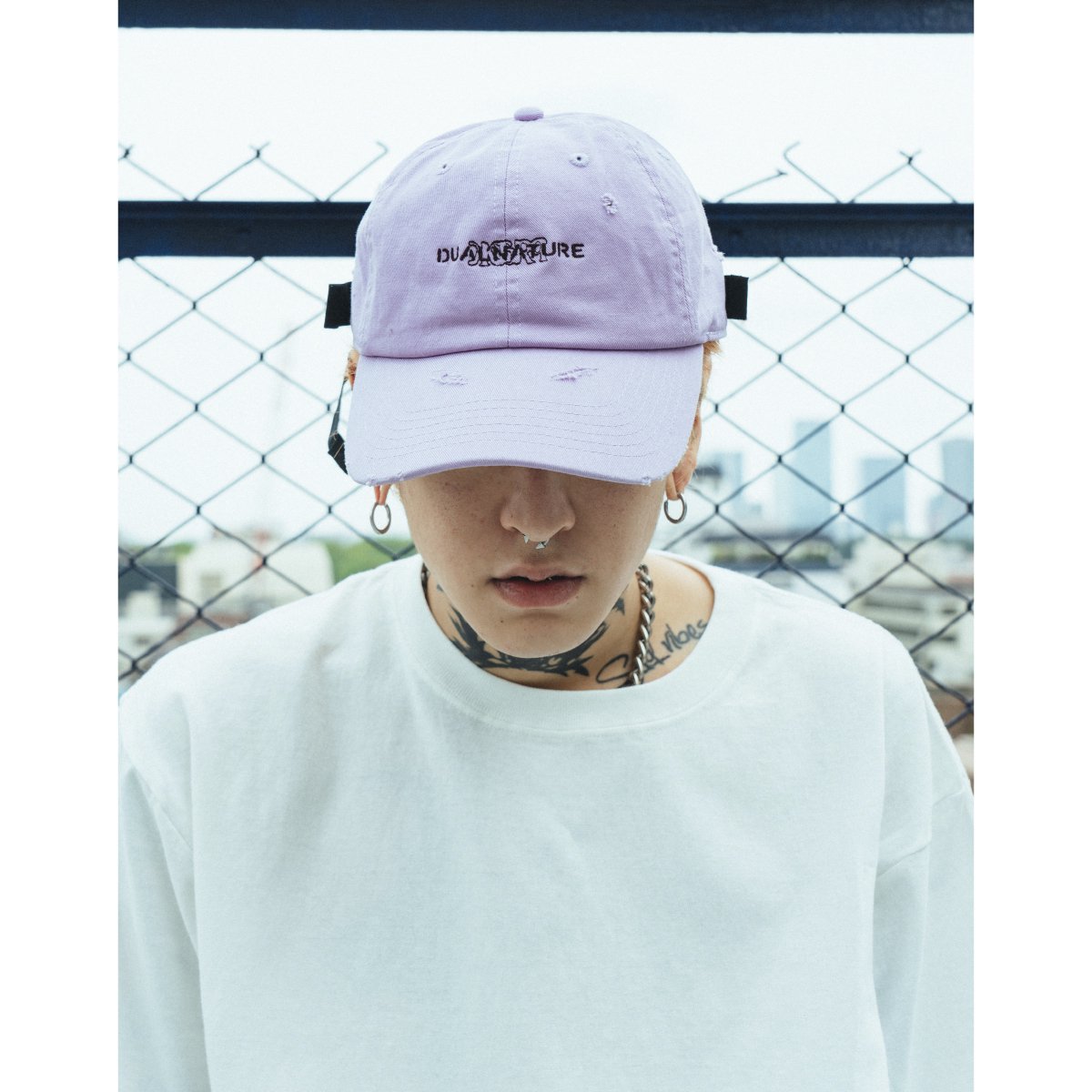 PRDX PARADOX TOKYO - DAMAGED BACK BELT CAP( LILAC ) パラドックス