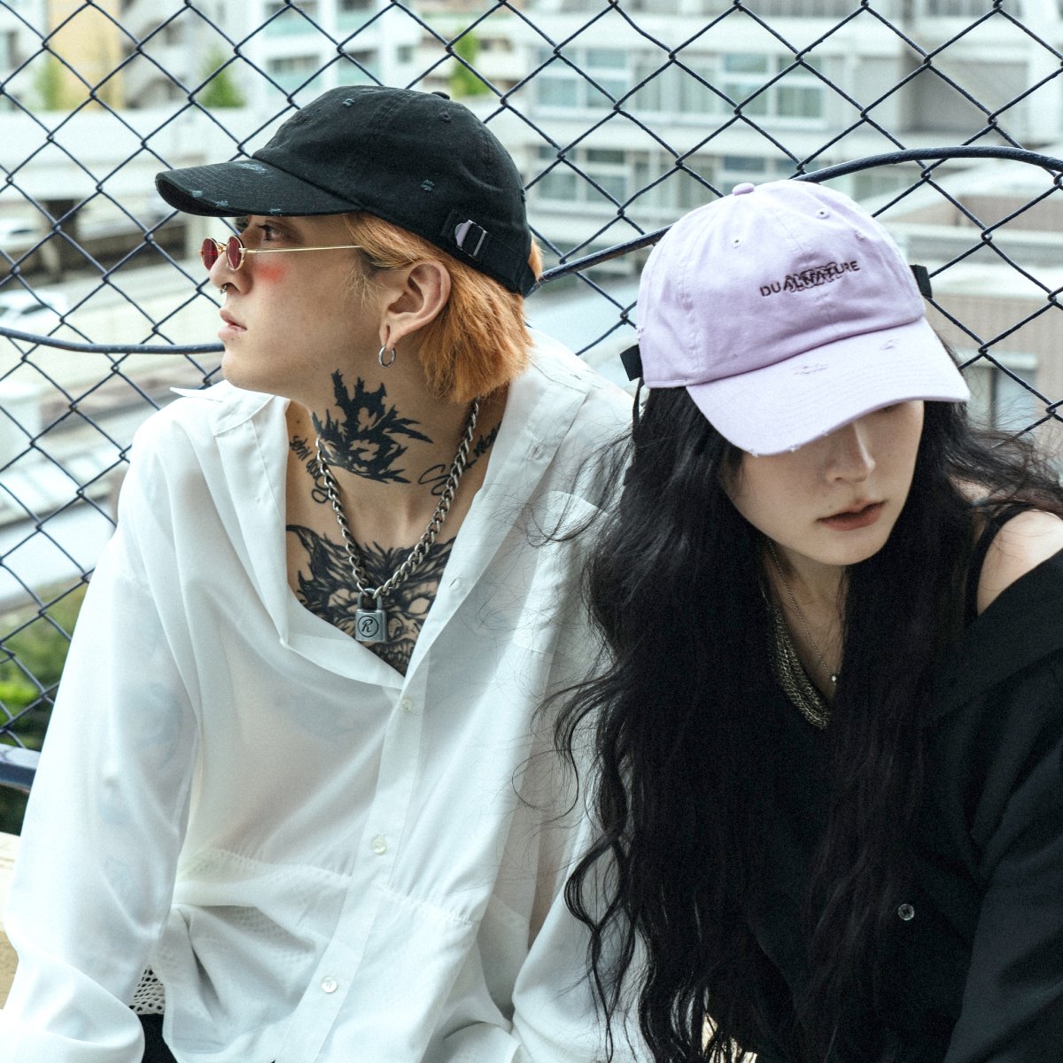 PRDX PARADOX TOKYO - DAMAGED BACK BELT CAP( LILAC ) パラドックス