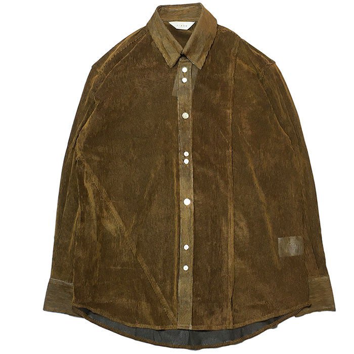 40%OFF】JieDA-FLOCKY SWITCHING BUTTON DOWN SHIRT - フラクタル 通販