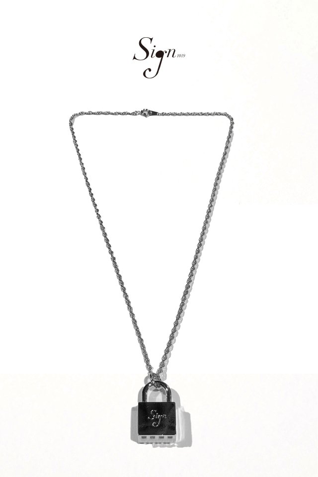 Sign1019 - Sign1019 PADLOCK NECKLACE(SILVER)