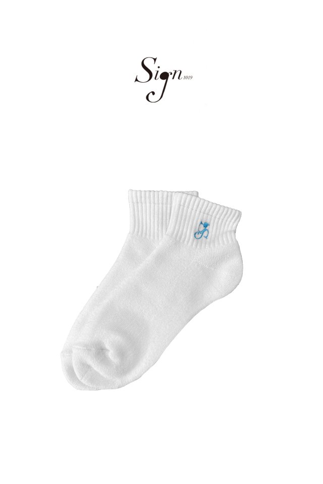 Sign1019 DANCING LOGO SHORT SOX(WHITE)