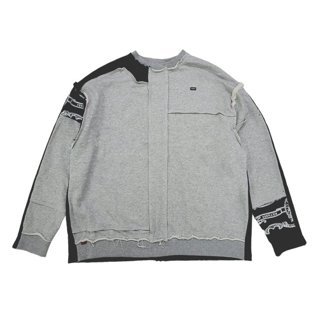 PRDX PARADOX TOKYO / 2 SIDE INSIDE-OUT WIDE SWEAT  - GRAY 前後アシンメトリースウェット