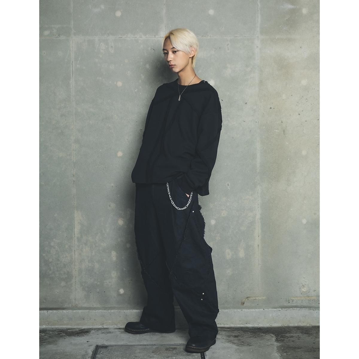 PRADA 2023SS プレート ブラック デニム ショーツ パンツ 33 2407913016.jpg?1729555172