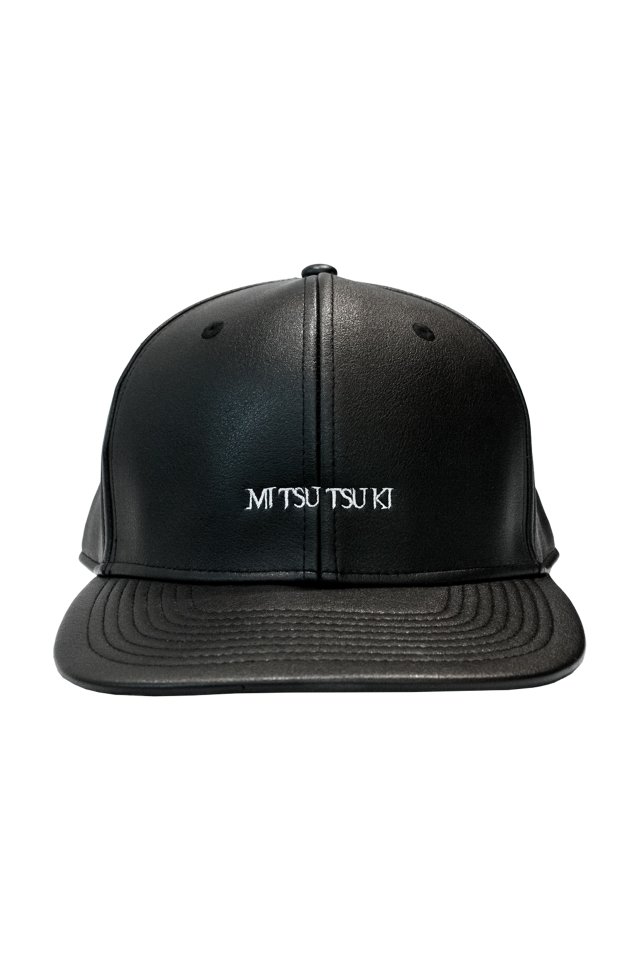 【3月下旬-4月上旬より順次お届け】mitsutsuki logo Leather CAP(BLACK)