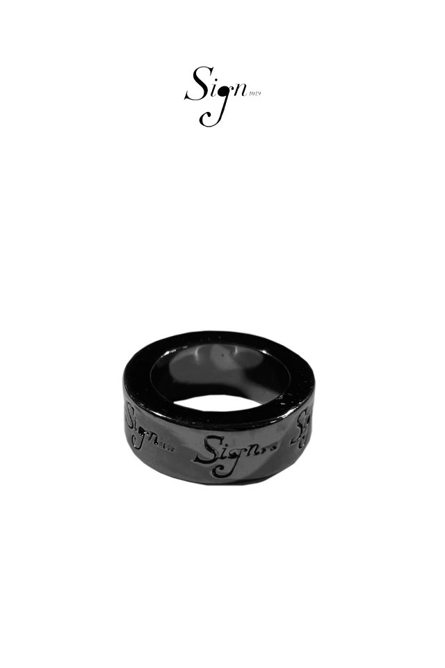 ͽ1-2ܤϤͽSign1019 - Sign1019 LOGO RING(GUNMETAL BLACK)