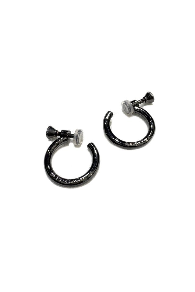 3-4ܤ缡ϤMITSUTSUKI HOOP EARRING(GUNMETAL BLACK)