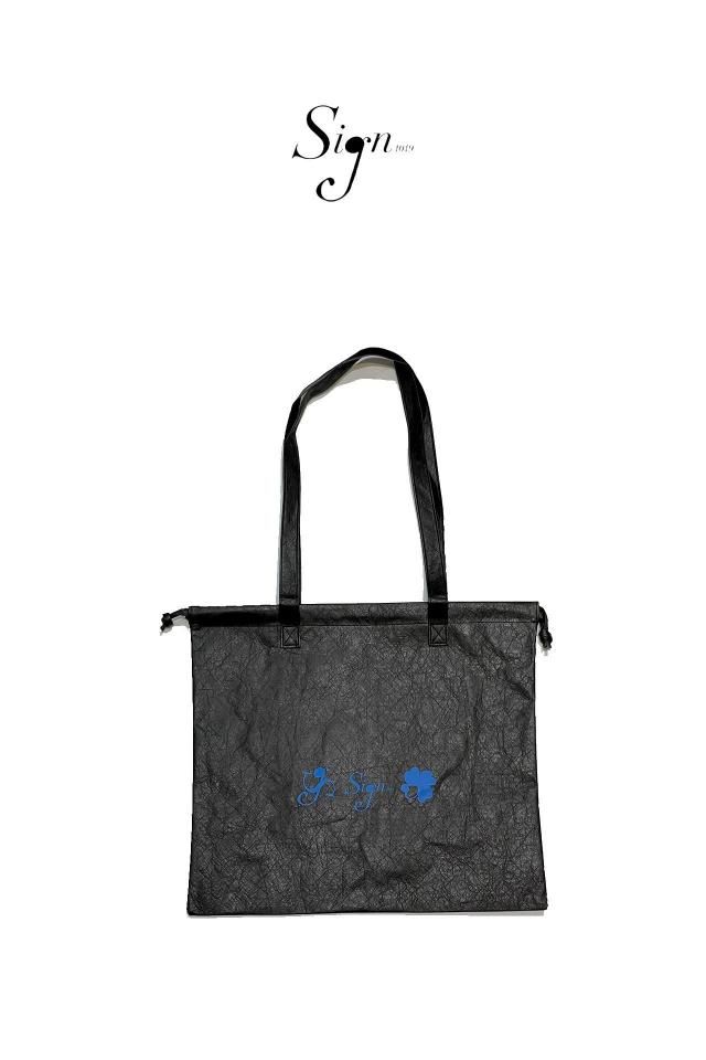 Sign1019 - Sign1019 Tyveck® PURSE Ltd. TOTE BAG(BLACK-BLUE)