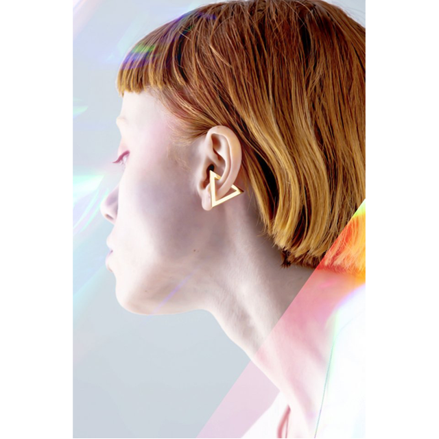 H＞FRACTAL ORIGINAL TRIANGLE EAR CUFF(GOLD) トイアングルイヤーカフ ...