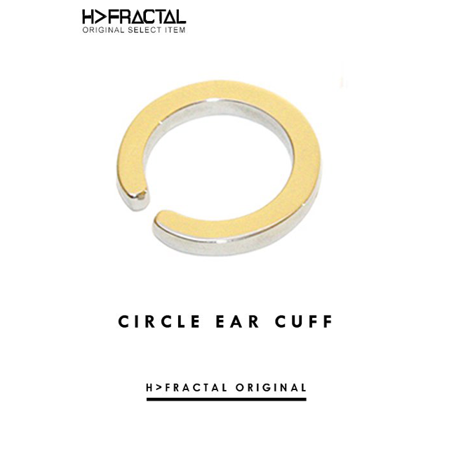 H>FRACTAL ORIGINAL CIRCLE EAR CUFF(GOLD)