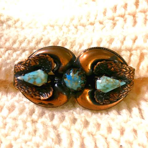 Turquoise x Copper Brooch - HONEY BOP