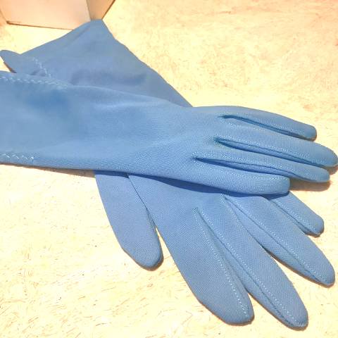 Blue Nylon Gloves