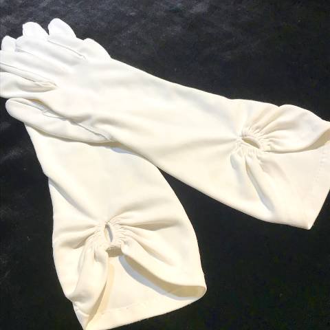 White Cotton Knit Gloves
