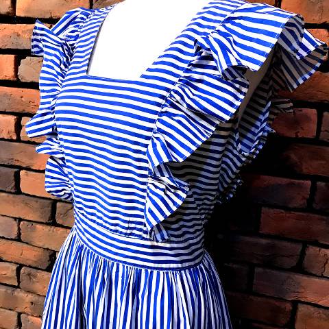 Blue Striped Day Dress