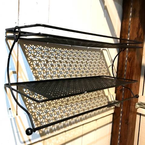 Metal Wall Shelf with Towel Rack