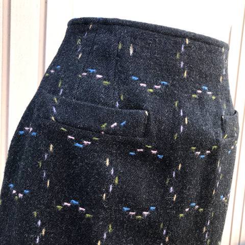 Flecked Wool Pencil Skirt
