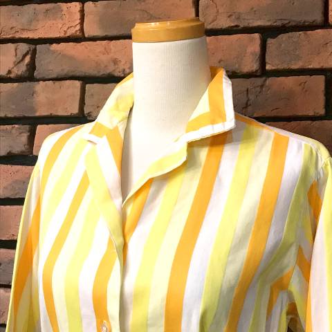 Yellow Striped Cotton Shirt